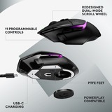 Logitech G502 X PLUS LIGHTSPEED Draadloze RGB Gamingmuis Zwart, 100-25.600 dpi