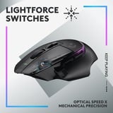 Logitech G502 X PLUS LIGHTSPEED gaming muis Zwart, 100 - 25.600 dpi, RGB leds