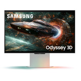 SAMSUNG Odyssey 3D G90XF 27" 4K UHD gaming monitor Zilver, 165 Hz, 3D, HDMI, DisplayPort, USB, Audio, AMD FreeSync