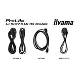 iiyama ProLite LH4375UHS-B2AG 42.5" 4K Ultra HD Public Display Zwart (mat), 3x HDMI | 1x DisplayPort | LAN | WiFi | 24/7