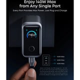 Anker 160W Prime oplader met led-scherm Grijs, 3x USB-C
