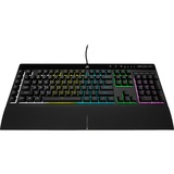 Corsair K55 RGB PRO, gaming toetsenbord Zwart, US lay-out, Membraan, RGB leds