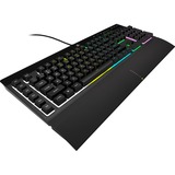 Corsair K55 RGB PRO gaming toetsenbord Zwart, US lay-out (QWERTY), Membraan, 100%, RGB leds