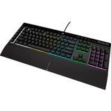 Corsair K55 RGB PRO gaming toetsenbord Zwart, US lay-out (QWERTY), Membraan, 100%, RGB leds