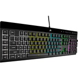 Corsair K55 RGB PRO gaming toetsenbord Zwart, US lay-out (QWERTY), Membraan, 100%, RGB leds