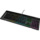 Corsair K55 RGB PRO gaming toetsenbord Zwart, US lay-out (QWERTY), Membraan, 100%, RGB leds