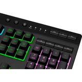 Corsair K55 RGB PRO gaming toetsenbord Zwart, US lay-out (QWERTY), Membraan, 100%, RGB leds