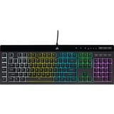 Corsair  K55 RGB PRO Gaming toetsenbord Zwart, US lay-out, Membraan, RGB-leds