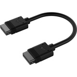 Corsair iCUE LINK kabel Zwart, 0,1 meter, 2 stuks