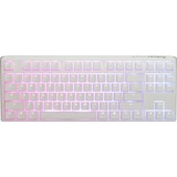 Ducky One 3 RGB TKL White, gaming toetsenbord Wit/zilver, BE Lay-out, Cherry MX Silent Red, RGB leds, TKL, ABS