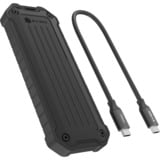 ICY BOX IB-1827MCP-C31 externe behuizing Zwart, USB-C 3.2 (10 Gbit/s)