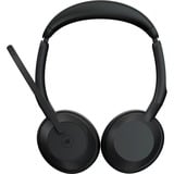 Jabra Evolve2 55 on-ear headset Zwart, Microsoft Teams, USB-A, Link380a