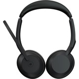 Jabra JBR Evolve2 55 MS Stereo Link380a on-ear headset Zwart