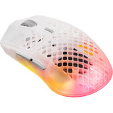 SteelSeries Aerox 3 Wireless Gen 2 gaming muis Wit/transparant, 26.000 dpi, RGB, 2,4 GHz