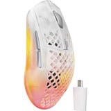 SteelSeries Aerox 3 Wireless Gen 2 gaming muis Wit/transparant, 26.000 dpi, RGB, 2,4 GHz