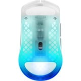 SteelSeries Aerox 3 Wireless Gen 2 gaming muis Wit/transparant, 26.000 dpi, RGB, 2,4 GHz