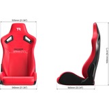 Trak Racer Recline Seat gamestoel Rood/carbon