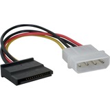 goobay 4-pin 5,25" Molex naar 15-pin SATA adapter Zwart/rood