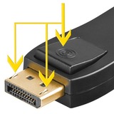 goobay Adapter DisplayPort > HDMI Zwart, Passief, Verguld, Bulk