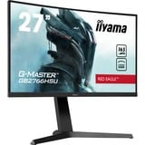 iiyama G-Master Red Eagle GB2766HSU-B1 27" curved gaming monitor Zwart, 2x HDMI, 1x DisplayPort, 2x USB-A 2.0, 165 Hz