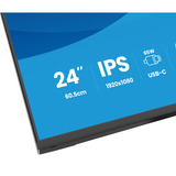 iiyama ProLite XB2497HSN-B1 23.8" monitor Zwart (mat), 100 Hz, HDMI, DisplayPort, USB-C, Audio, LAN