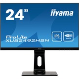 iiyama Prolite XUB2492HSN-B1 23.8" Monitor Zwart, HDMI, DisplayPort, 2x USB-A 3.2 (5 Gbit/s), USB-C