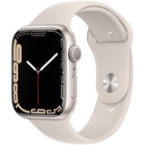 Apple Watch S7 smartwatch aluminium/lichtgrijs, 45mm, sportarmband, aluminium behuizing