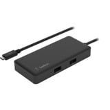 Belkin CONNECT Meerpoorts 5-in-1 USB-C hub dockingstation Zwart