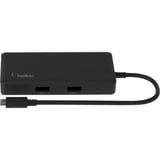 Belkin CONNECT Meerpoorts 5-in-1 USB-C hub dockingstation Zwart