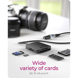 ICY BOX IB-CR302-CU3 4-in-1 kaartlezer Zwart