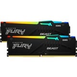 Kingston FURY 64 GB DDR5-6000 (2x 32 GB) Kit werkgeheugen Zwart, KF560C36BBEAK2-64, Beast RGB, EXPO
