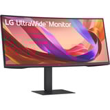 LG UltraWide 34U650A-B 34" curved monitor Zwart, 2x HDMI, DisplayPort, 3x USB-A, USB-B, USB-C, RJ-45