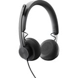 Logitech Zone Wired on-ear headset Zwart