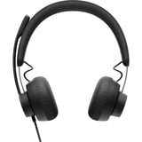 Logitech Zone Wired on-ear headset Zwart