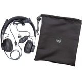 Logitech Zone Wired on-ear headset Zwart