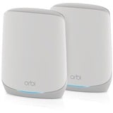 Netgear ORBI RBK762s Tri-band Mesh WiFi 6 Systeem mesh router Wit, 1x ORBI-router (RBR760) + 1x ORBI-satelliet (RBS760), Dekking tot 350 m²