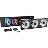 be quiet! Light Wings Pro IO Reverse RGB case fans Zwart, 3 stuks, 420 x 140 x 28 mm, Single Frame