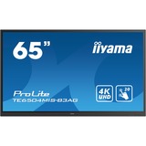 iiyama ProLite TE6504MIS-B3AG 65" 4K Ultra HD Public Display Zwart, 4K UHD, VGA, HDMI, USB, LAN, WiFi, Audio, Touch