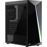 Aerocool Shard, Tower-behuizing Zwart | 2x USB-A 2.0 | USB-A 3.2 (5 Gbit/s) | 2x Audio | Window-kit