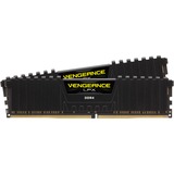 Corsair 16 GB DDR4-3600 Kit werkgeheugen Zwart, CMK16GX4M2Z3600C18, Vengeance LPX, XMP, AMD Ryzen Optimized