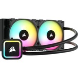 Corsair H100x RGB ELITE CPU-vloeistofkoeler waterkoeling Zwart, 4-pins PWM fan-connector