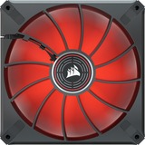 Corsair ML140 LED ELITE Red case fan Zwart/rood, 4-pins PWM fan-connector