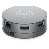 Dell USB-C mobiele adapter - DA310 dockingstation Zilver