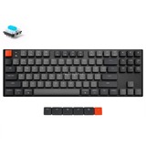 Keychron K1- L2, Toetsenbord Grijs/grijs, US lay-out, Gateron Low Profile Blue, white leds, TKL, ABS, Bluetooth 5.1