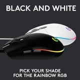 Logitech G203 LIGHTSYNC gaming muis Zwart, 200 - 8000 dpi, RGB leds