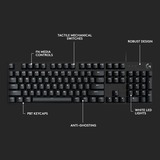 Logitech G413 SE mechanisch gaming toetsenbord Zwart, US-International lay-out (QWERTY), GL Tactile, 100%