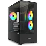 Sharkoon SK6 ARGB midi tower behuizing Zwart | 2x USB-A | RGB | Tempered Glass