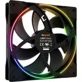 be quiet! Light Wings PWM RGB case fan Zwart, 140 x 140 x 25 mm