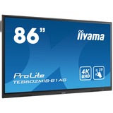 iiyama Prolite TE8602MIS-B1AG 86" 4K Ultra HD Public Display Zwart, 4K UHD, Touch, VGA, HDMI, Audio, Android