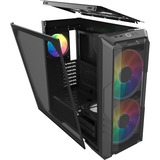 Cooler Master HAF 500 midi tower behuizing Zwart | 2x USB-A | 1x USB-C | RGB | Tempered Glass
